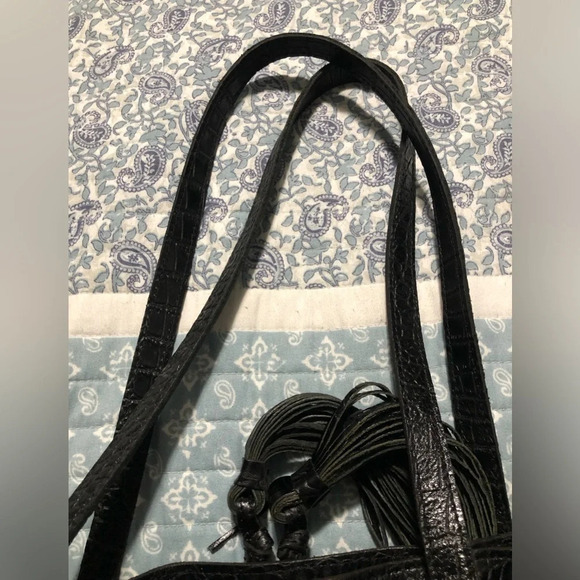 Patricia Nash Large Croc Embossed Witney Drawstring Tote Bag - Picture 7 of 13